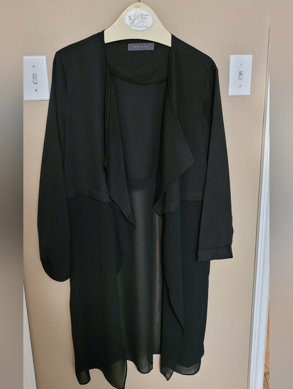 💚10 for $10💚 Bundle and save Black Sheer Drape Open Front Cardigan